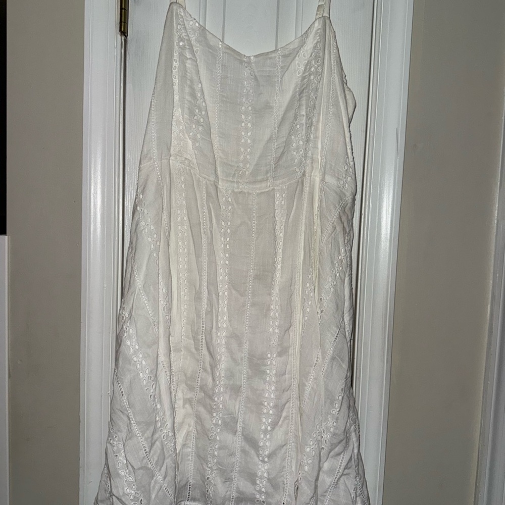 Old Navy White Mini Dress with Spaghetti Straps